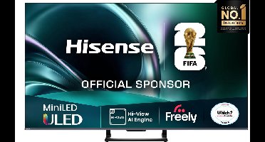 Hisense 55U7QTUK – 55 inch 4K Mini ULED Smart TV – Dolby Vision – Full Array Local Dimming