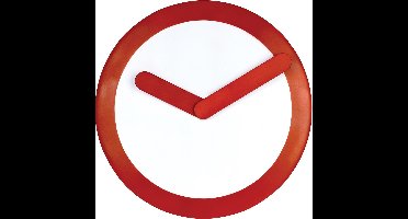Nextime wandklok Focus kunststof - Kleur - Rood