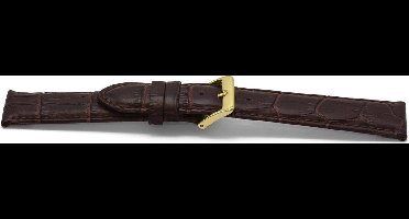 Horlogeband Universeel G348Z Leder Bruin 20mm