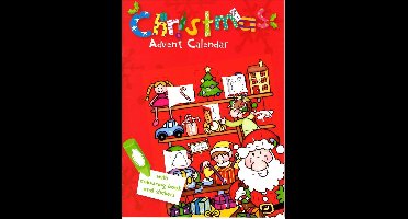 3X Kerst Adventskalender - Kleurboek met stickers - A4 formaat