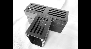 Black Beauty Perfect Drain 65/100 T-stuk met zwart alu designrooster