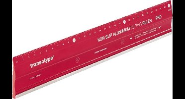 Transotype - Aluminum Ruler Red Pro 60cm