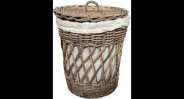 Sweet Living rieten wasmand Rond - Ø50xH60 cm