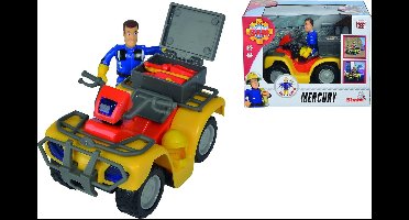 Simba Brandweerman Sam speelgoed quad met figuur - actievoertuig.