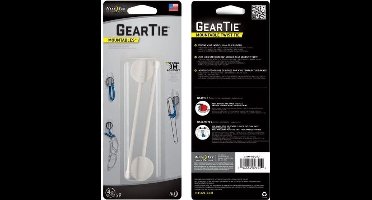 NITE IZE Gear Tie Mountable 4" White - 2 pcs