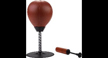 Stress Buster – Mini Bokszak van Kunstleder – Zuignap Bevestiging & Handpomp – Antistress Bokszak – 34 cm – Ontspanningsspeelgoed – Engelhart