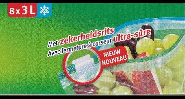 Zipper zak met ritssluiting - 27 x 24 cm - 3 L - 4 doosjes, totaal 32 zakken
