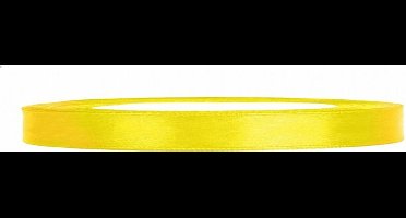 Satijn Lint Geel 6mm Rol 25 yard (22,85 meter)