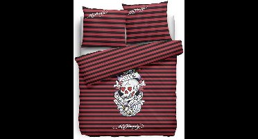 Ed Hardy Dekbedovertrek Love Kills Slowly Stripe - Litsjumeaux - 240x200/220 cm