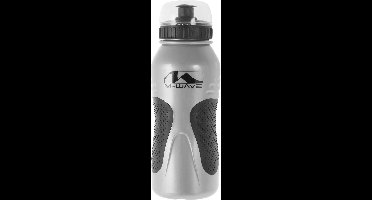 Bidon Mighty 600ml met anti-slip - zilver