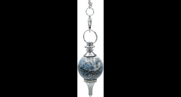 Pendel gepolijste Lapis Lazuli & metaal - 3.5x1.7 - 12 - Edelsteen - Metaal - L