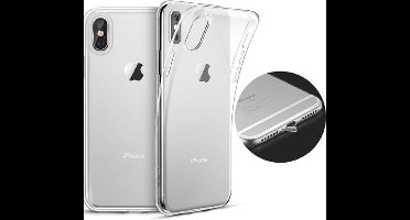 DrPhone iOS Smartphone X / XS TPU Hoesje - Transparant Ultra Dun Premium Soft-Gel Case - Official DrPhone Product