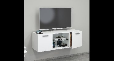 VCM mediawandmeubel, zwevend tv-meubel, groot tv-meubel, tv-bureau, tv-meubel voor 65 inch tv, zwevende tv-standaard, houten tv-standaard, hoog tv-meubel, tv-wandpaneel, tv-entertainmentmeubels voor de woonkamer