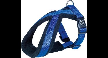 Nobby hondentuig comfort soft grip blauw - m - buikomvang 45-70 cm - breedte 25/50 mm