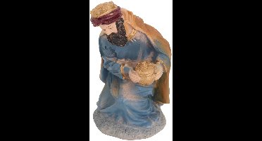 Kerstman voor wieg H.20cm hars assorti