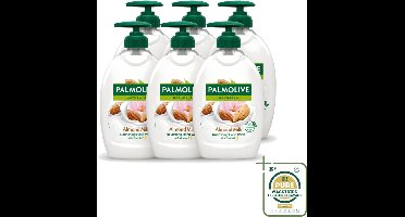 6 x Palmolive - Handzeep - Met Pomp - Almond Milk - 500ml - Handzeep - Melk En Amandel - Zeepvrij - Hydraterend - Natuurlijke Handzeep
