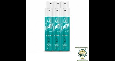 6 x Taft - Strong 2 - Junior Haarspray - Milde maar sterke fixatie - 250 ml - Haarspray - Haarspray Voor Kinderen - Milde Haarspray - Sterke Fixatie - Haarspray 250 Ml