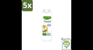 5 x Neutral Kids – Douchegel – Bath, Wash & Shampoo – 250 ml - Grootverpakking - Vaatwasstrips - Kinderhuid Verzorging - Kinderbad - Kinderwas - Kindershampoo - Gevoelige Huid