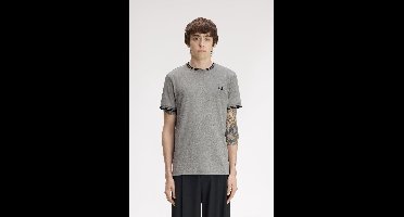Fred Perry - T-Shirt - Lichtgrijs - M (38)