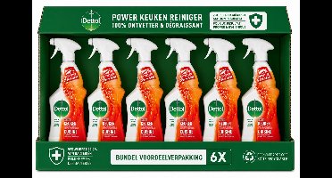 Dettol - Power & Pure - Keuken - 6 x 500 ml