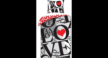 Valentines Dekbedovertrek Love - Eenpersoons - 140 x 200 + 70 x 90 cm - Katoen