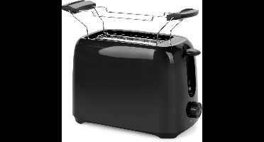 Florixa® Tosti apparaat broodrooster - Tosti apparaat - Tosti broodrooster - Zwart - 14cm x 25cm x 16cm