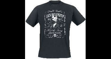 The Nightmare Before Christmas Jack Skellington Label Heren T-shirt - zwart - M