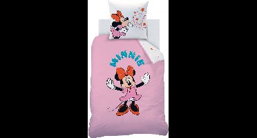 Disney Minnie Mouse Dekbedovertrek Happy - Eenpersoons - 140 x 200 cm - Katoen