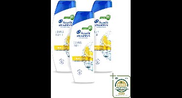 3 x Head & Shoulders - Shampoo - Citrus Fresh - 250ml - Wasstrips - Roosvrij Haar - Anti-roos Shampoo - Citrusgeur - Vet Haar - Fris Haar