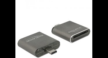 DeLOCK USB Cardreader met USB-C connector en 1 kaartsleuf - voor SD (o.a. SD 3.0/UHS-I en SD 4.0/UHS-II) - USB3.0