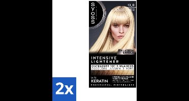 2 x SYOSS - Coloration 13-0 Ultra Plus Lightener - Haarverf - Grijsdekking - Vermindert Haarbreuk - Maximale Oplichting - Permanente Haarkleuring - Lichte Haarkleur - Grijsdekking - Keratine - Haarkleur 13-0