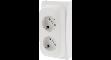 Attema K40 contactdoos – 2–voudig – randaarde – polarwit