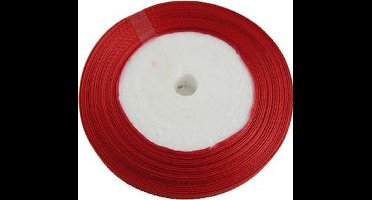 Satijn lint Rood, 6 mm, rol 25 yard (22,85 meter)