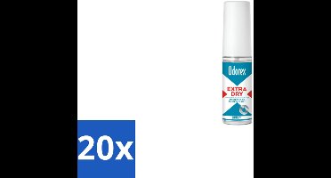 20 x Odorex Extra Dry Pompspray 30 ml - Extra Droog - Overmatig Zweten - Intens Droog - Pompspray - Deodorant