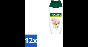 12 x Palmolive Douchecrème Naturals Amandelmelk 250 ml - Douchegel Amandel - Zachte Reiniging - Gevoede Huid - Amandelmelk - Milde Douchegel