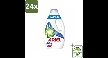 Ariel – Vloeibaar Wasmiddel – Alpine – 1530 ml – 34 wasbeurten - Voordeelverpakking - 24 stuks - Ariel Alpine - Vloeibaar wasmiddel