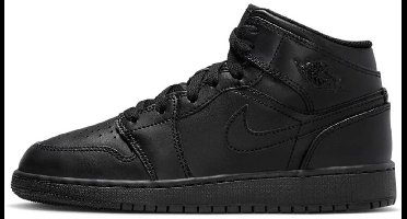 Air Jordan 1 Mid (GS) 'Triple Black -Maat 35.5 kindersneakers - zwart - sneakers hoog