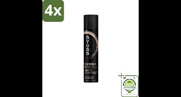 Syoss - Hold & Flex - Haarspray - Flexibele Fixatie - 300 ml - Voordeelverpakking - 4 stuks - Haarspray - Flexibele fixatie