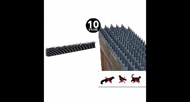 Haushalt Anti-klim Strips Voor Katten en Vogels - 10 Stuks - 50 x 4,5 cm - Weerbestendig - met Tie Wraps en Plakstickers