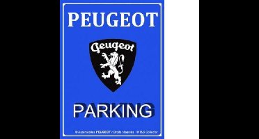 Peugeot Parking  Metalen wandbord 30 x 40 cm.