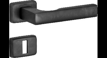 Deurkruk op rozet - Zwart - Messing - M&T - M&T Krukgarnituur BB Mini S, mat zwart PVD