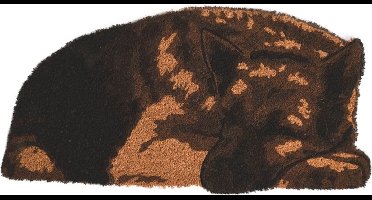 Esschert Design Deurmat Kokos | Waakhond 37,2x74,5xh1,7cm