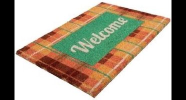 Fisura Deurmat - Welcome Summer - 40 X 60 Cm - Kokosvezel Groen