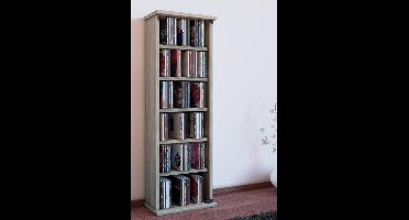 Houten CD DVD-standaard plank kabinet opslag staande plank Vetro glazen deur
