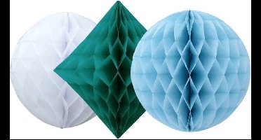 Haza Original Honeycombset 3 Stuks Groen/wit/blauw