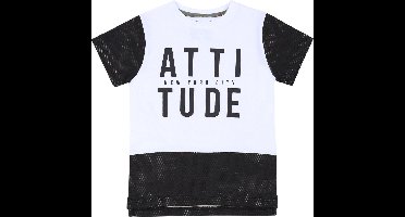 Wit-zwart T-shirt Attitude