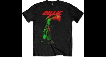 Billie Eilish - Hands Face Heren T-shirt - S - Zwart