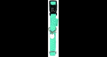 Macleather halsband blauw - 15 mm x 20-40 cm