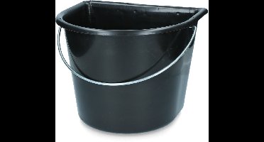 Vplast Emmer met vlakke kant 15 liter Zwart