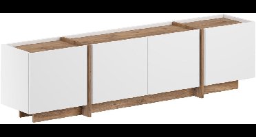 Asir - TV-standaard - Witte Atlantische den - 100% met melamine gecoat spaanplaat - 189 x 41,2 x 15 cm